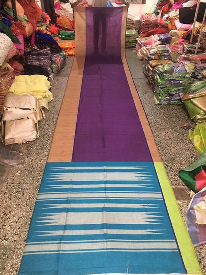 Fabulous Blue Printed Ceremonial Saree