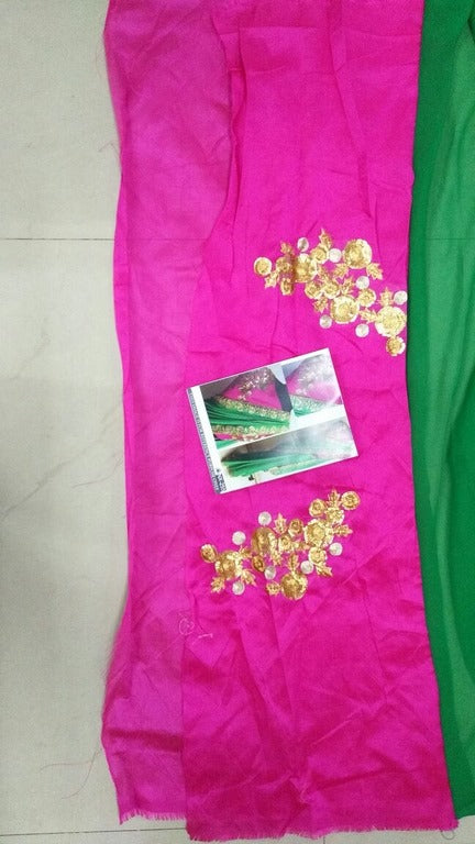 Fabulous Green embroidered Wedding saree