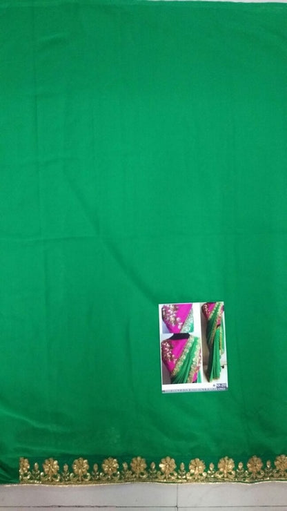 Fabulous Green embroidered Wedding saree
