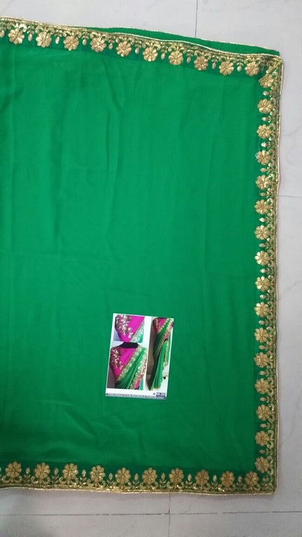 Fabulous Green embroidered Wedding saree