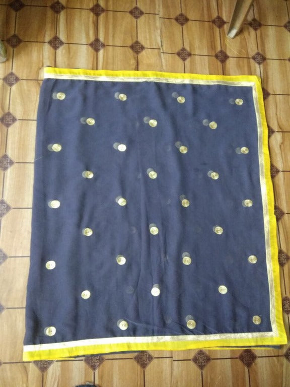 Fabulous grey embroidered wedding saree