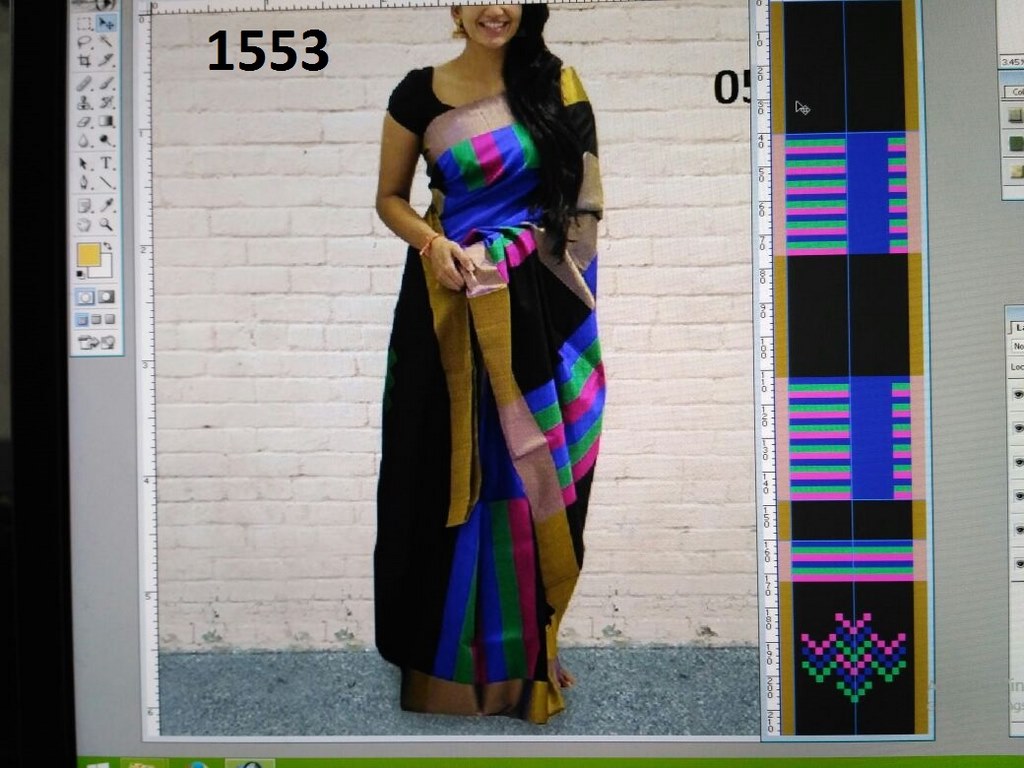 Fabulous Multicolor Printed Ceremonial Saree