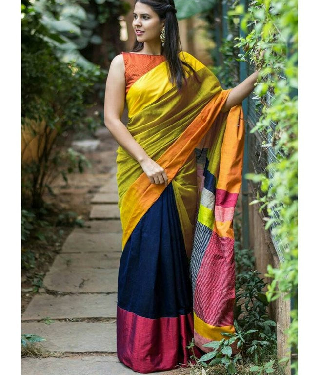 Fabulous Multicolor printed Festival Saree