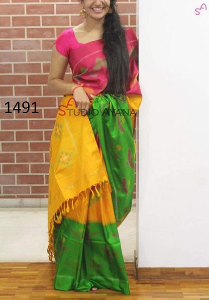 Fabulous Multicolor Printed Wedding Saree