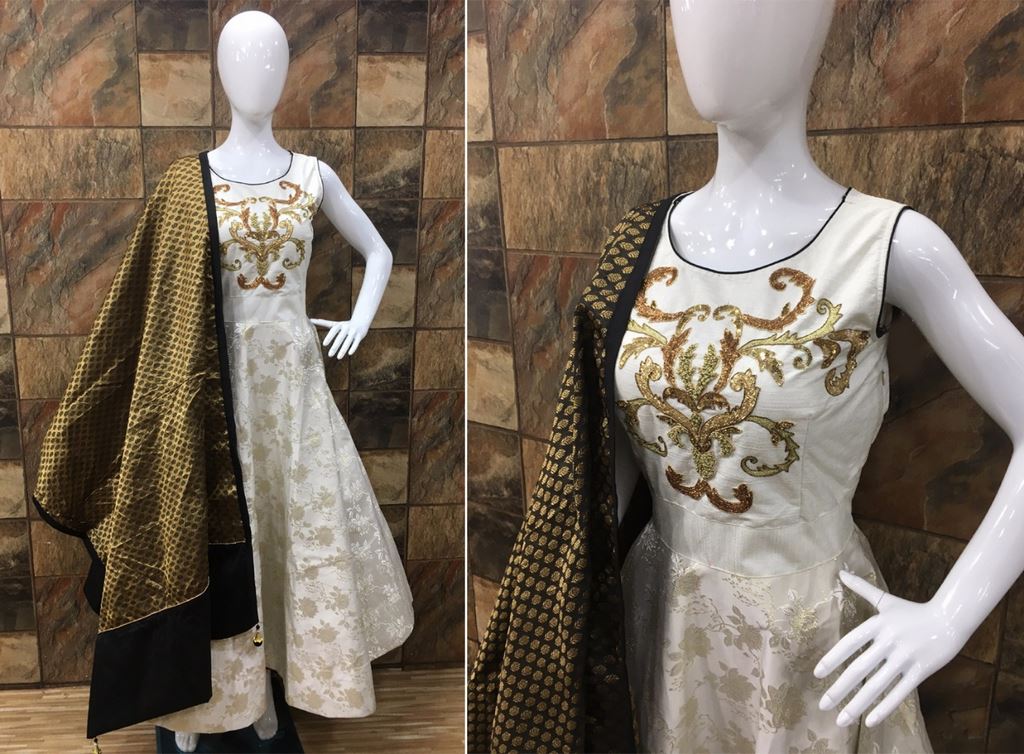 Fabulous White Party Wear Gown