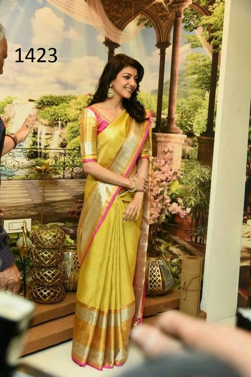 Fabulous Yellow Printed Festival Saree