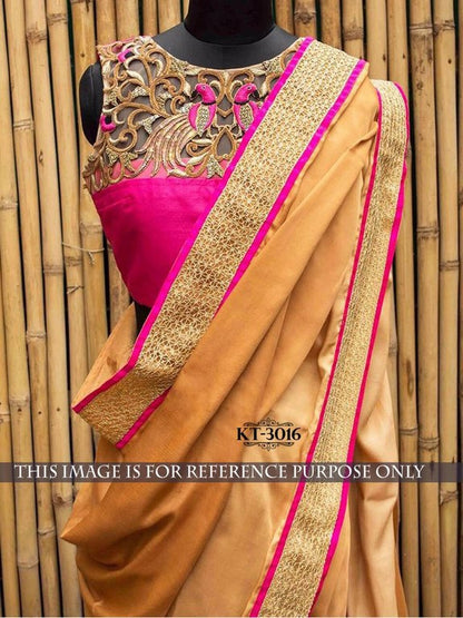 Fabulous yellow saree with designer blouse