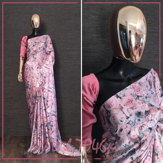 floral digital printed saree