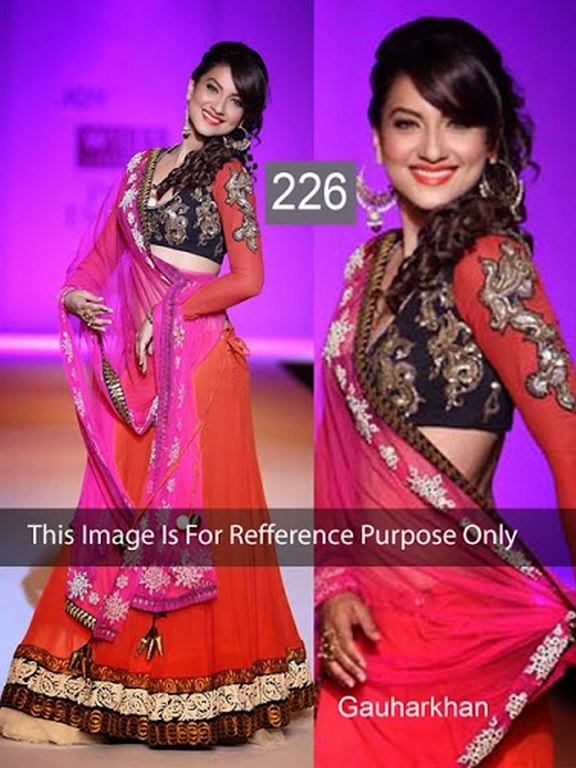 gauharkhan beautiful anarkali lehnga