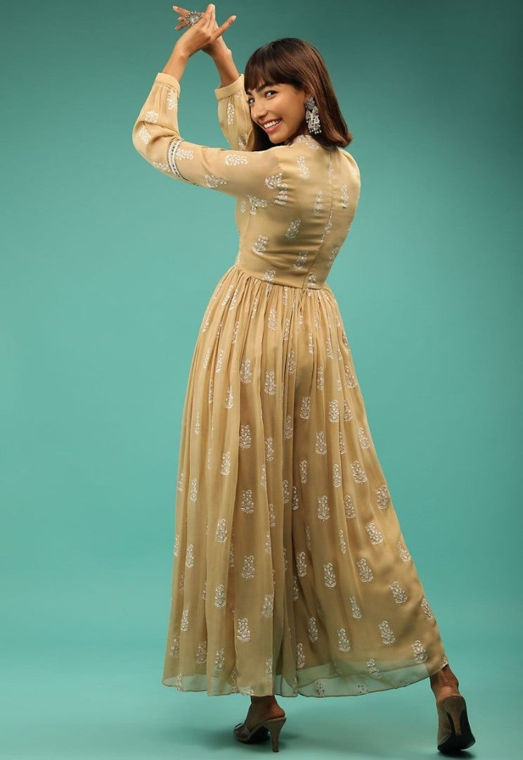 Georgette embroidered long kurti