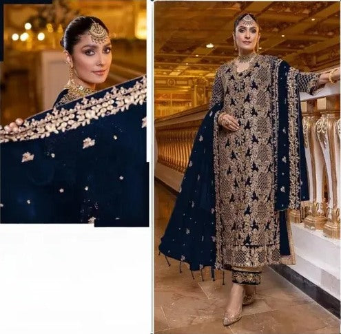 Georgette embroidered pakistani suit