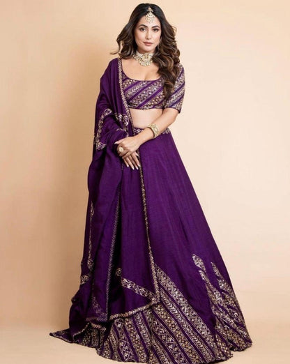 Georgette embroidered wedding lehenga choli