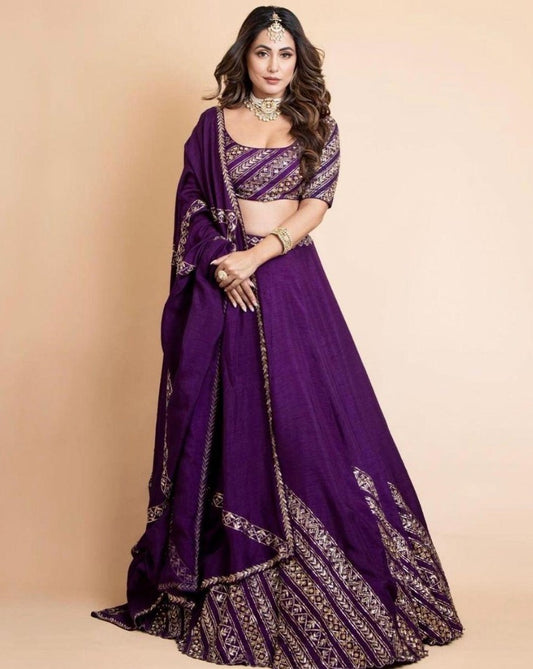 Georgette embroidered wedding lehenga choli