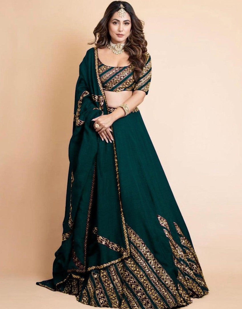 Georgette embroidered wedding lehenga choli