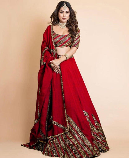 Georgette embroidered wedding lehenga choli
