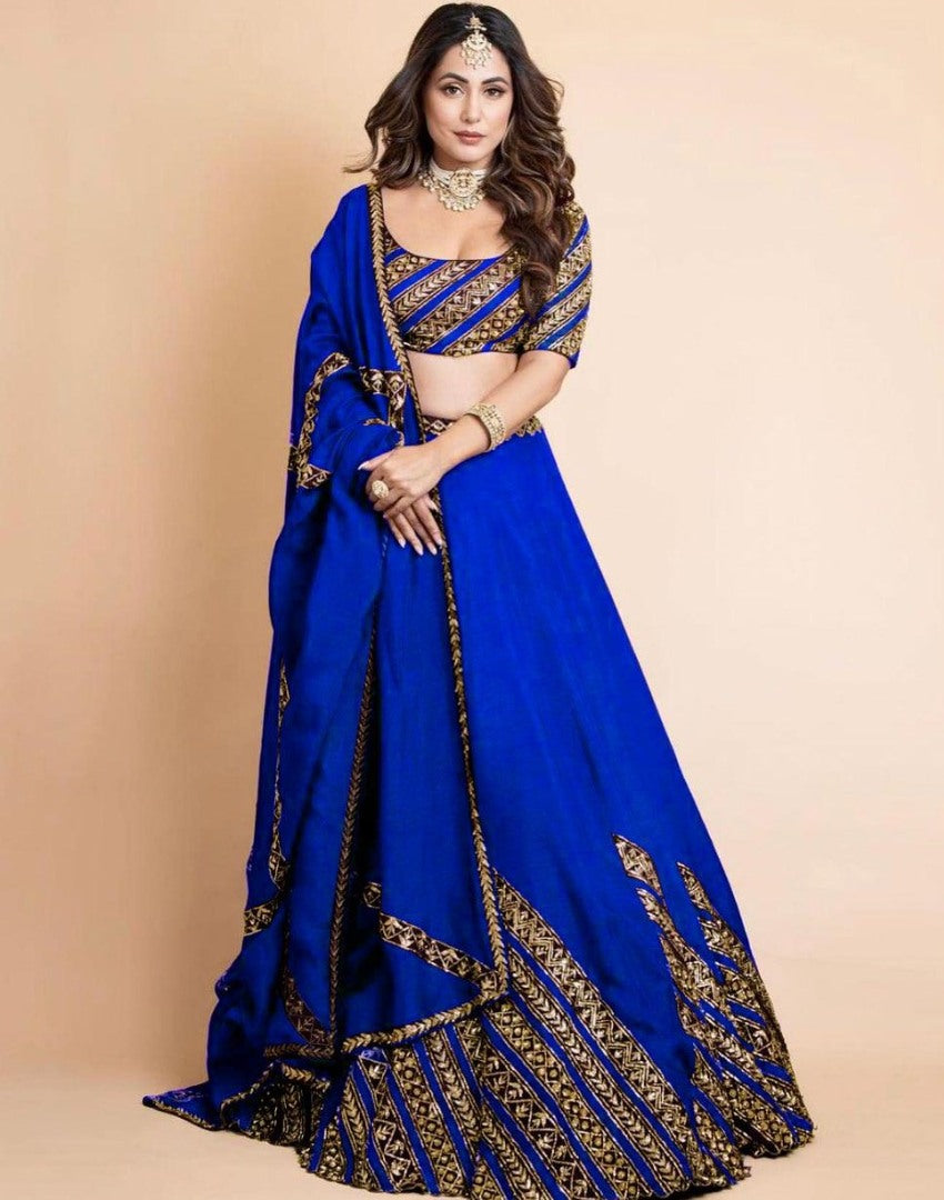 Georgette embroidered wedding lehenga choli
