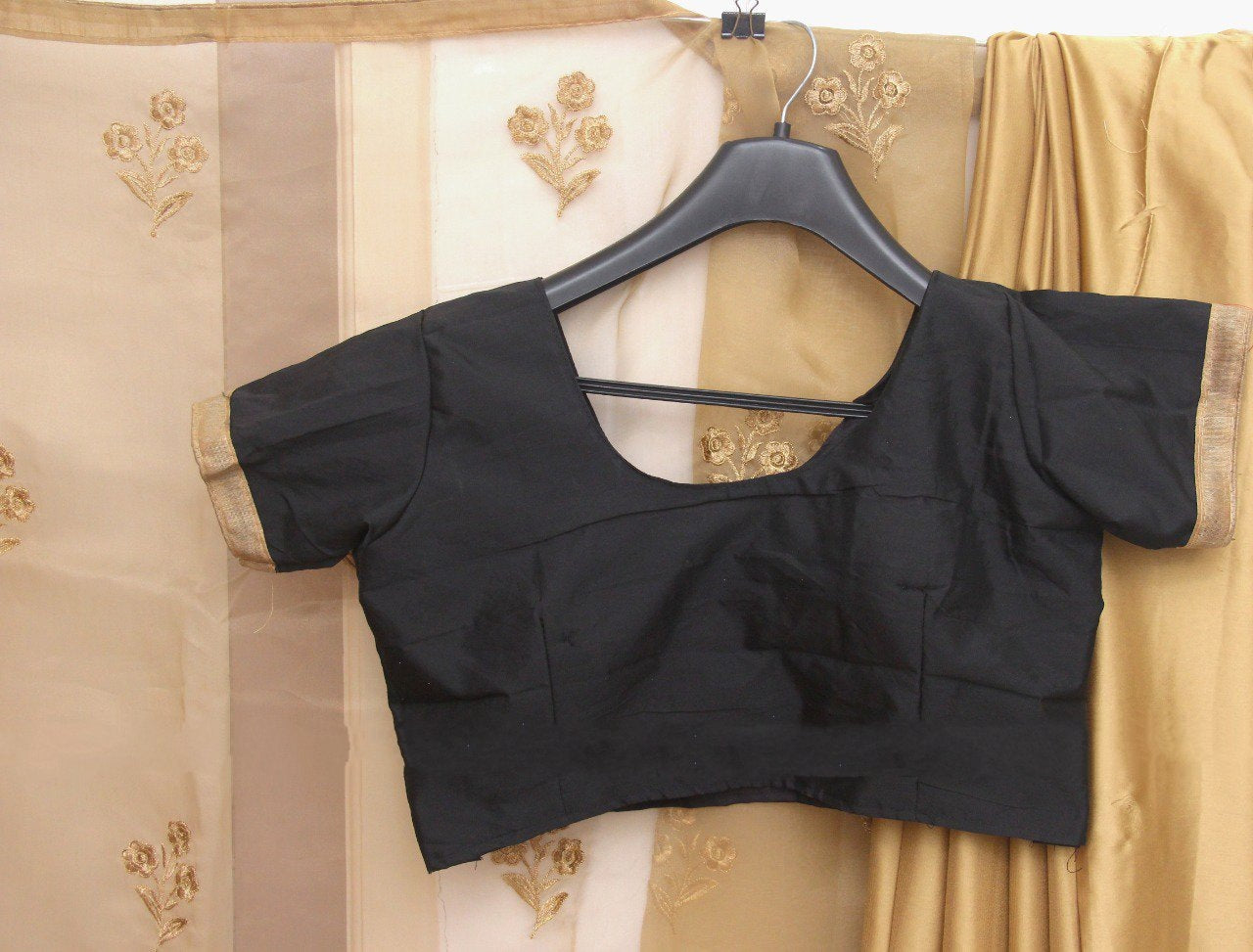 Golden heavy organza silk designer saree