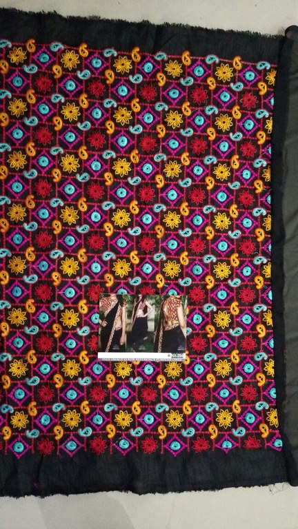 Gorgeous Black embroidered Party wear Saree