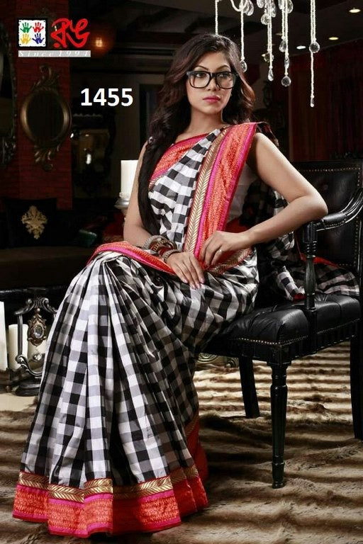 Gorgeous Black Printed Party wear Saree