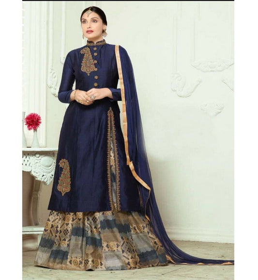 Gorgeous blue partywear lehenga