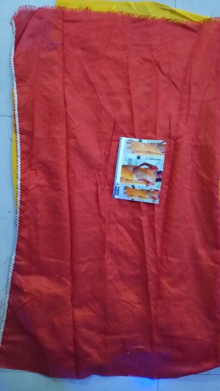 Gorgeous embroidered lace yellow ceremonial saree