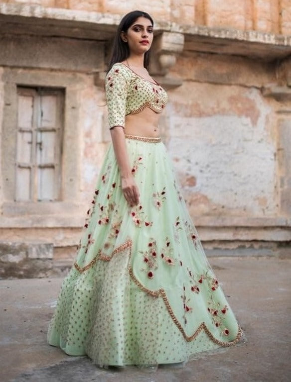 Gorgeous embroidered wedding lehenga