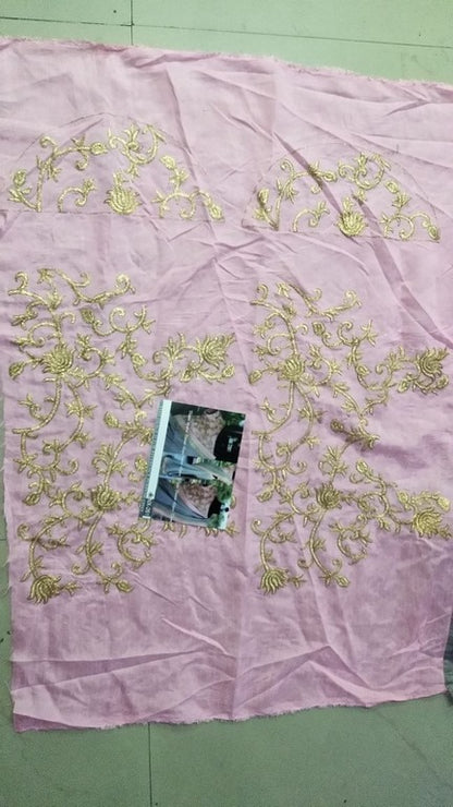 Gorgeous Grey embroidered Party wear Saree