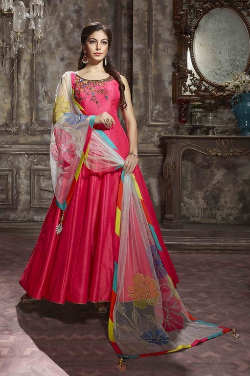 Gorgeous hand worked pink gown