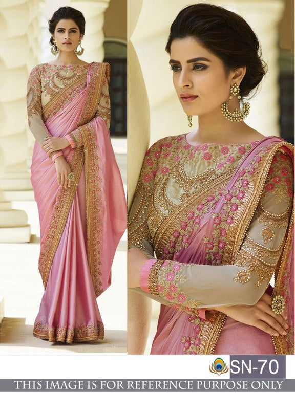 Gorgeous heavy bember silk embroidered ceremonial saree