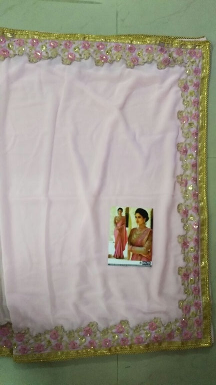 Gorgeous heavy bember silk embroidered ceremonial saree