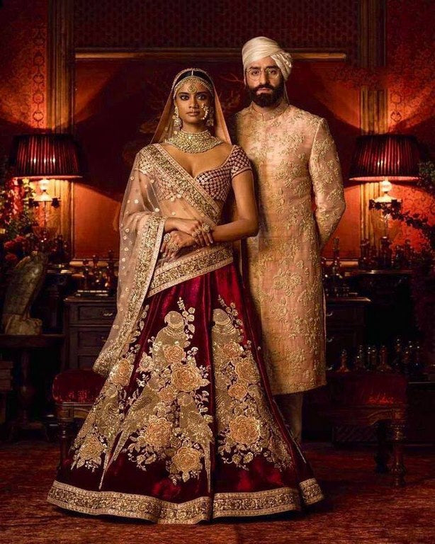 Gorgeous heavy embroidered Bridal lehenga