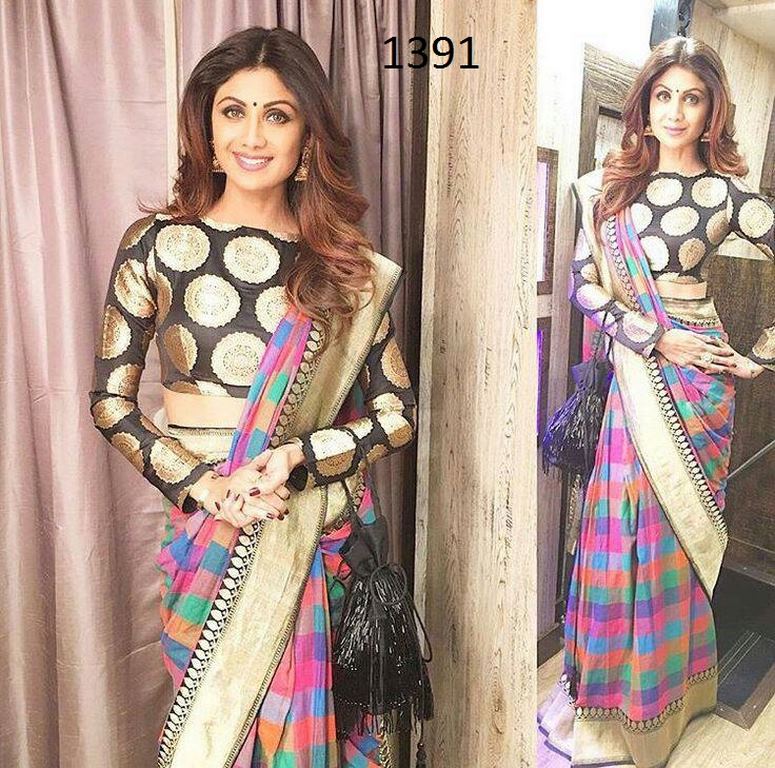 Gorgeous Multicolor Party wear Saree