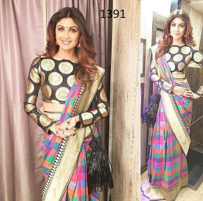 Gorgeous Multicolor Party wear Saree