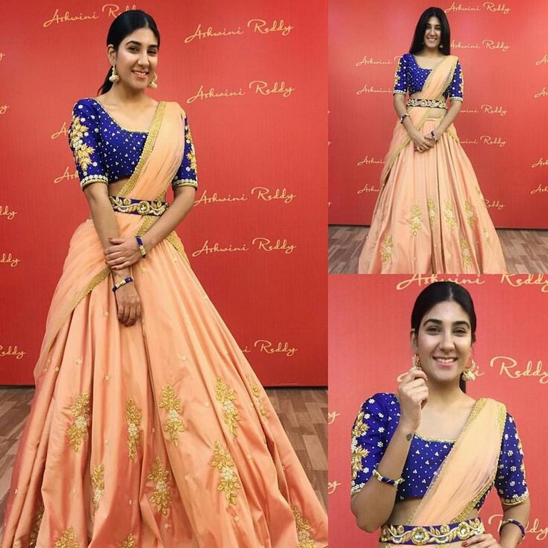 Gorgeous Peach embroidered Ceremonial lehenga