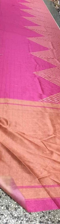 Gorgeous Pink Printed Wedding Saree