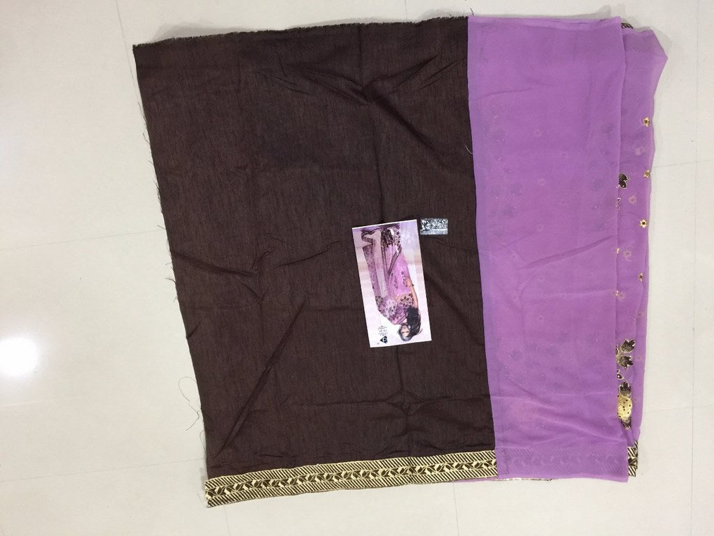 Gorgeous Purple embroidered Wedding Saree