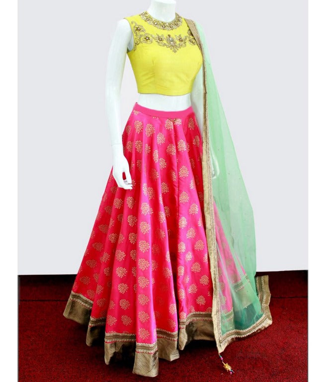 Gorgeous Red embroidered Ceremonial lehenga