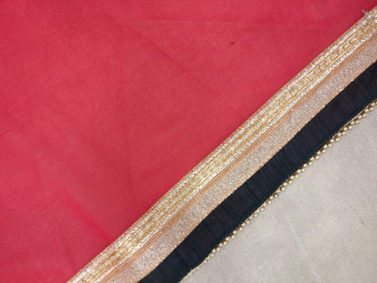 Gorgeous red georgette partywear saree