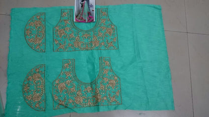 Gorgeous sky green embroidered wedding lehenga