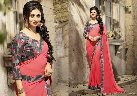 Gorgeous work wear magento printed saree
