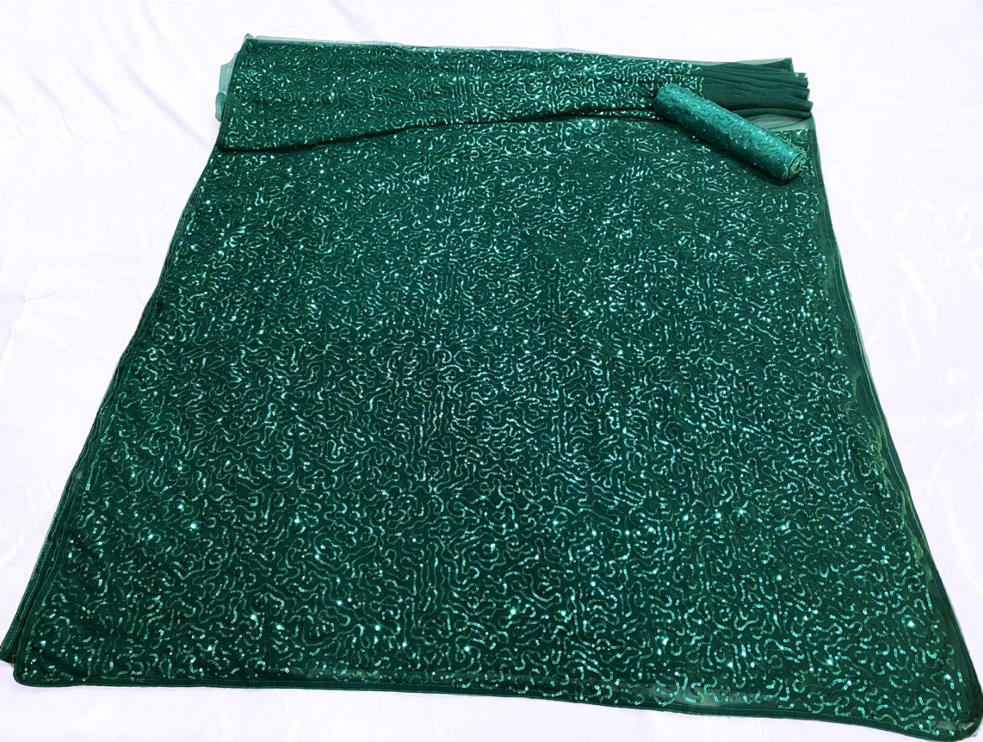 Green georgette full sequence work partywear saree