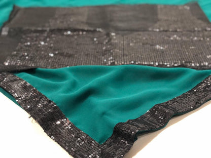 Green georgette sequence work partywear saree