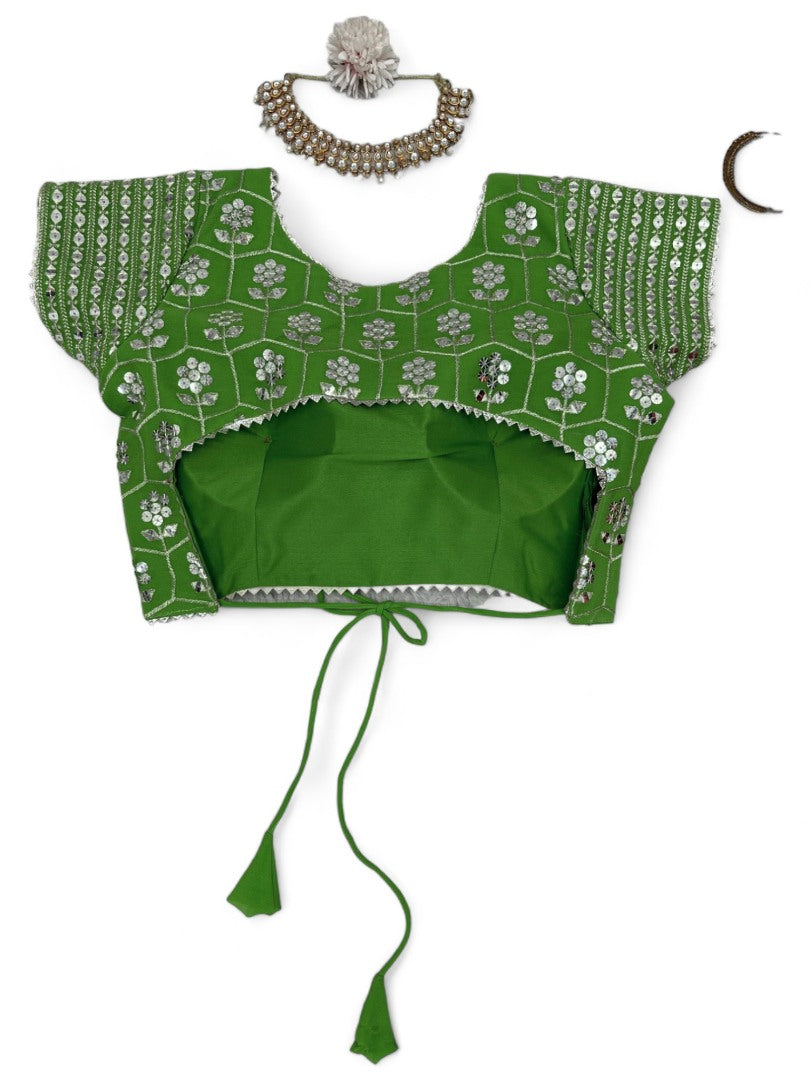 Green heavy work designer wedding lehenga choli