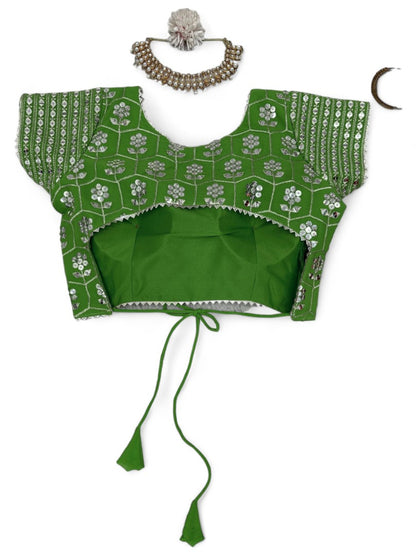 Green heavy work designer wedding lehenga choli