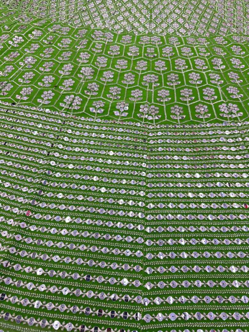 Green heavy work designer wedding lehenga choli