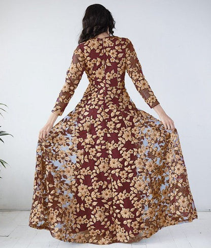 Green net Heavy embroidered bridal gown