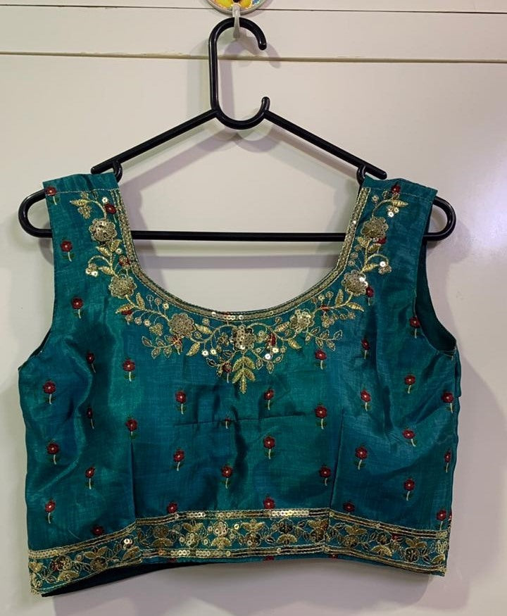 Green tapeta digital printed wedding lehenga choli