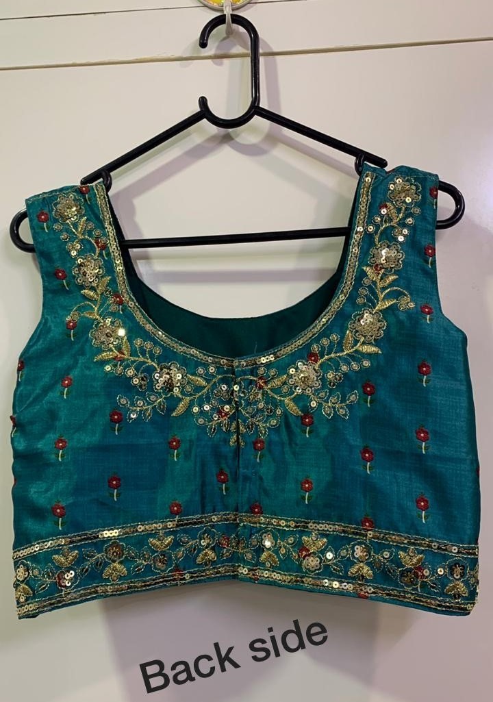 Green tapeta digital printed wedding lehenga choli