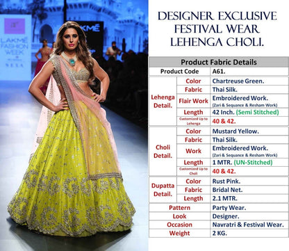 green thai silk embroidered bollywood style wedding lehenga