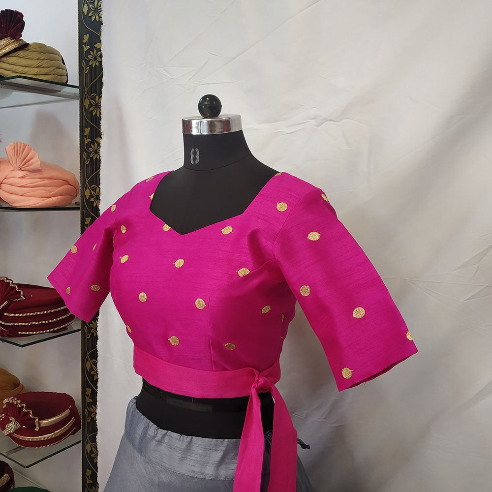 grey banglory silk festival wear lehenga choli